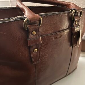 Fossil Dillon Pilot Bag Cognac